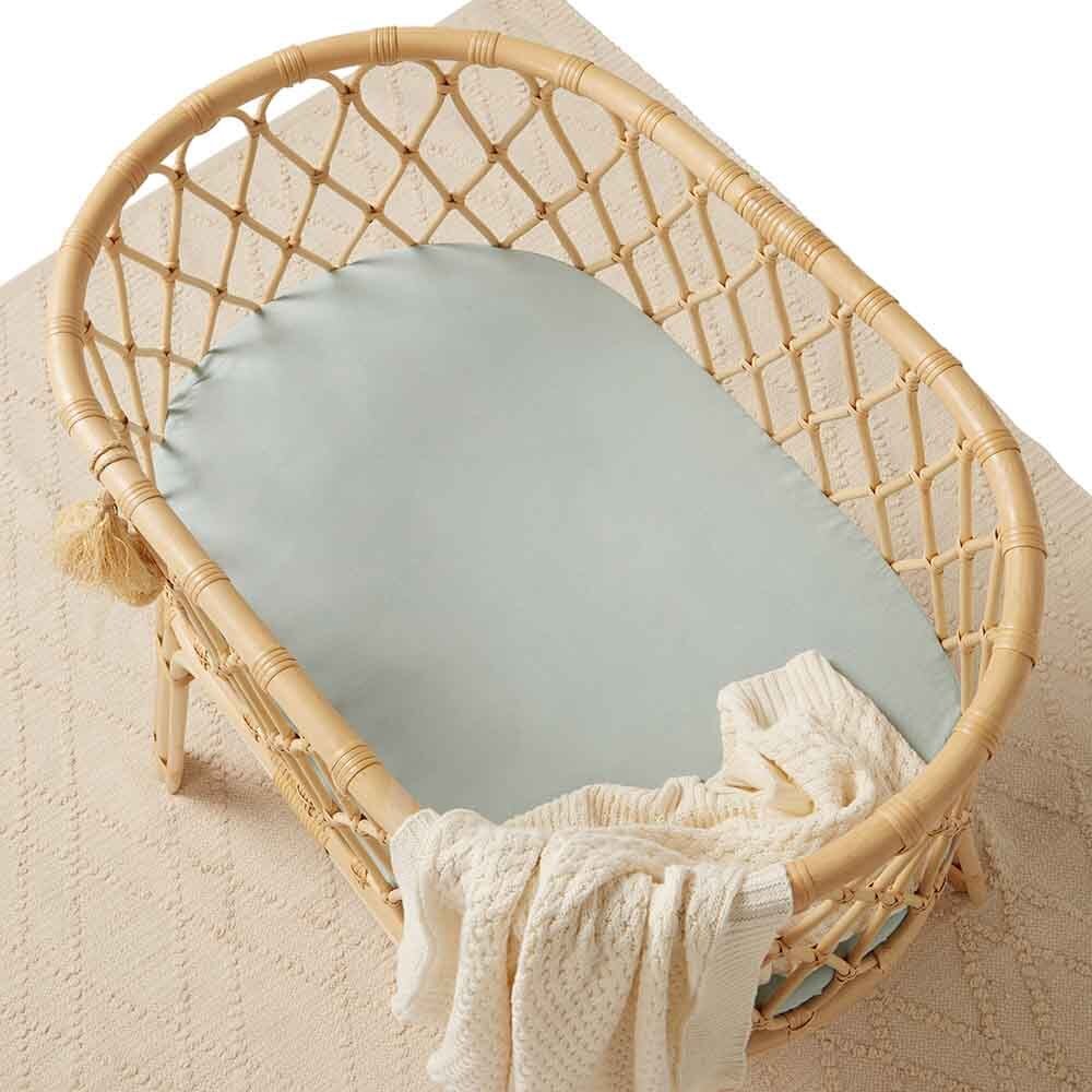Sage Green Organic Sheet & Change Pad Cover Snuggle Hunny