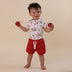 Prancer & Friends Short Sleeve Organic Bodysuit | Snuggle Hunny