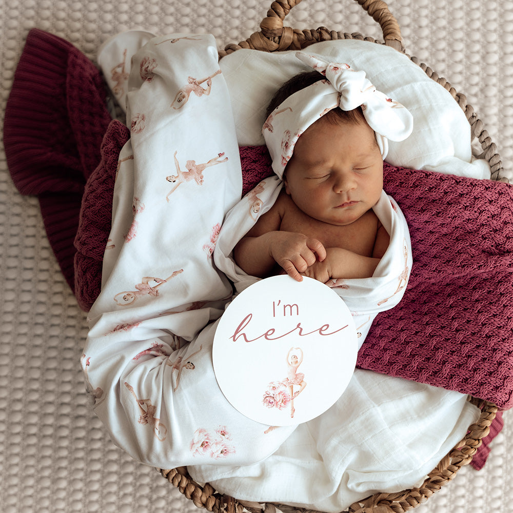 Butterfly Organic Jersey Wrap & Topknot Set