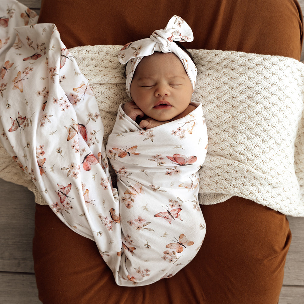 Eden Organic Jersey Wrap & Topknot Set