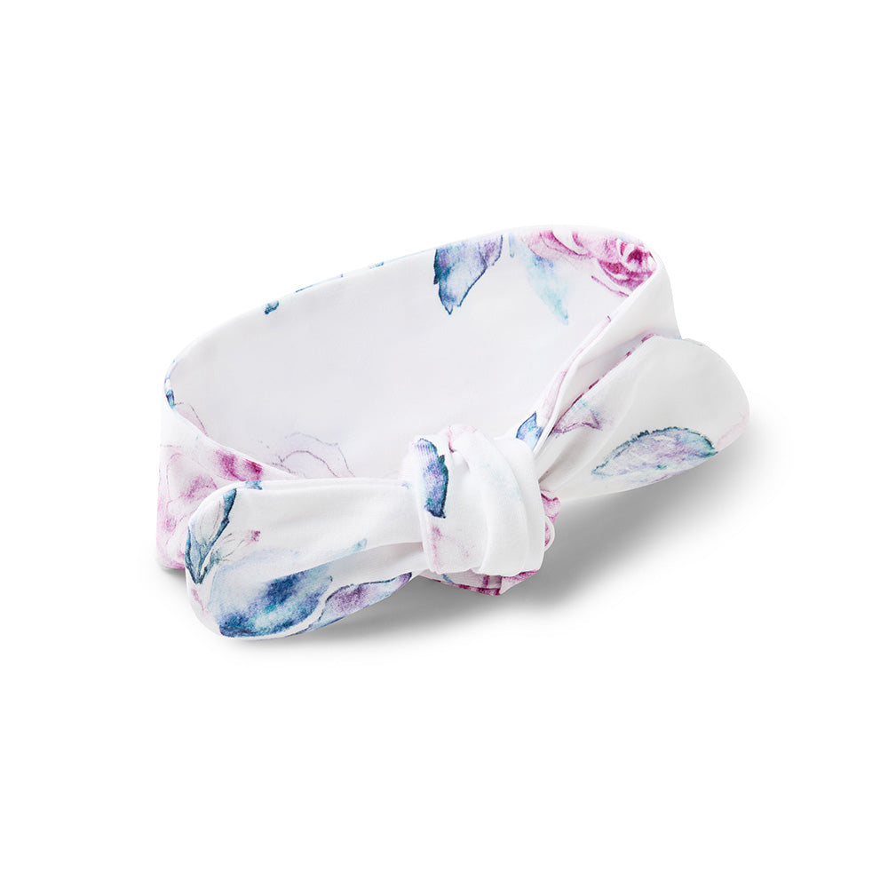 Lilac Skies Jersey Wrap & TopKnot Set