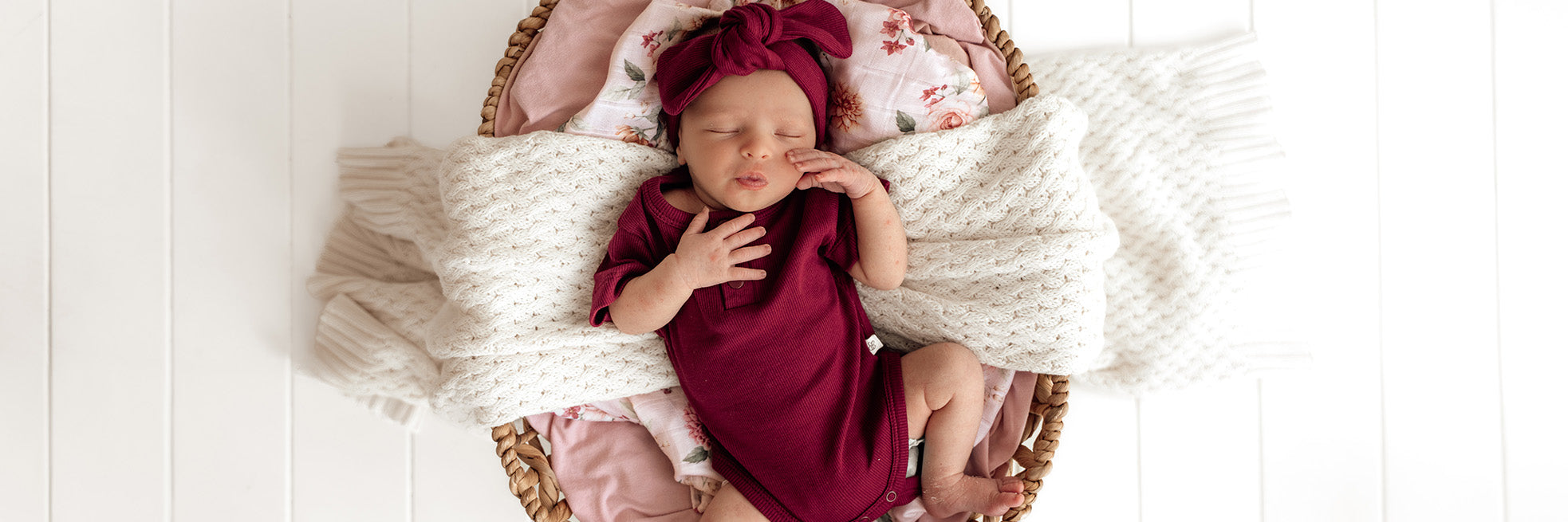 Raspberry Organic Cotton Rib
