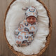 Black Friday Exclusive - Sunset Rainbow Snuggle Swaddle & Beanie Set - Thumbnail 1