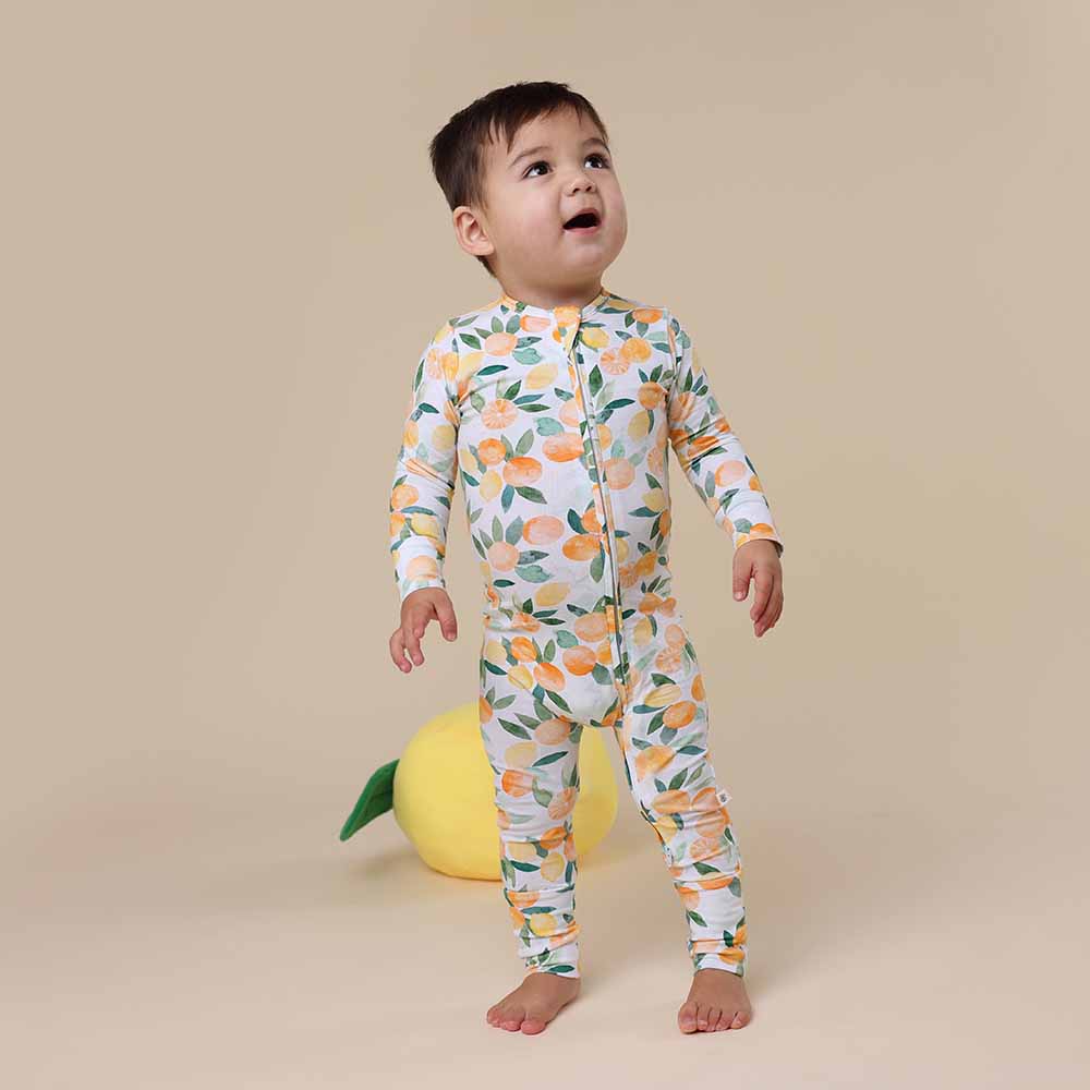 Citrus Squeeze Organic Snugglesuit Convertible Romper - View 6