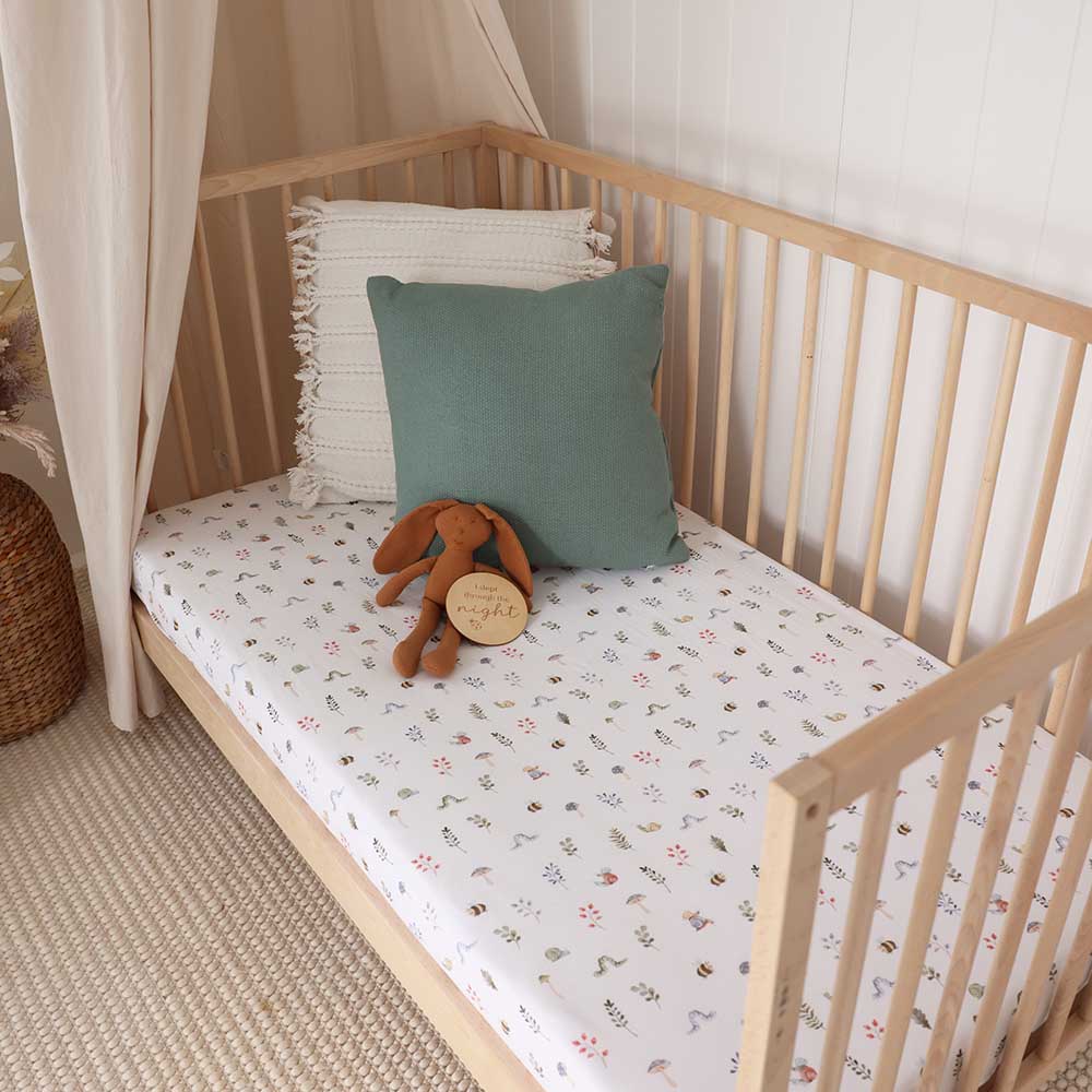 Garden Friends Organic Fitted Cot Sheet - View 1