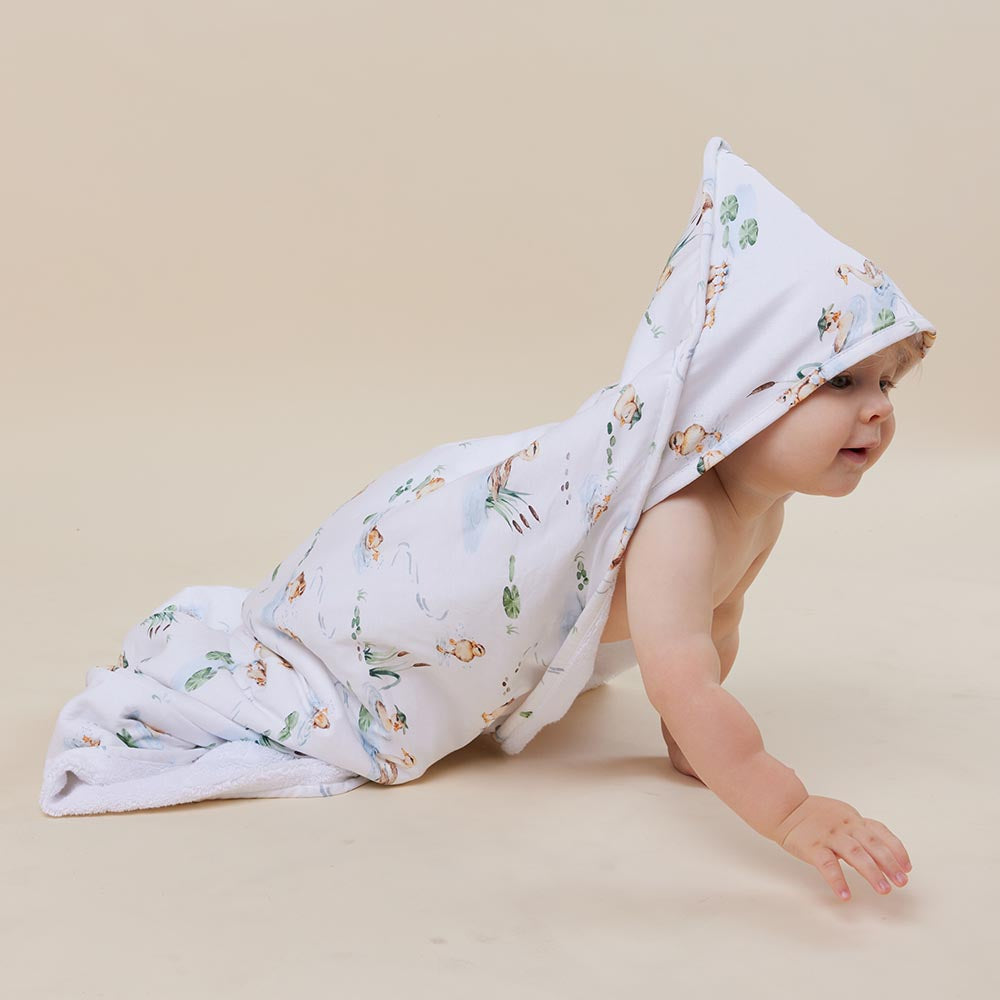 Duck Pond Organic Hooded Baby Towel - View 3