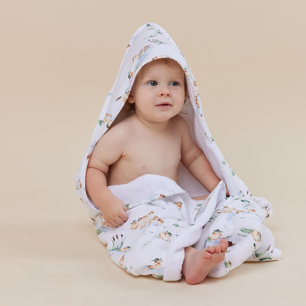 Duck Pond Organic Hooded Baby Towel - View 4