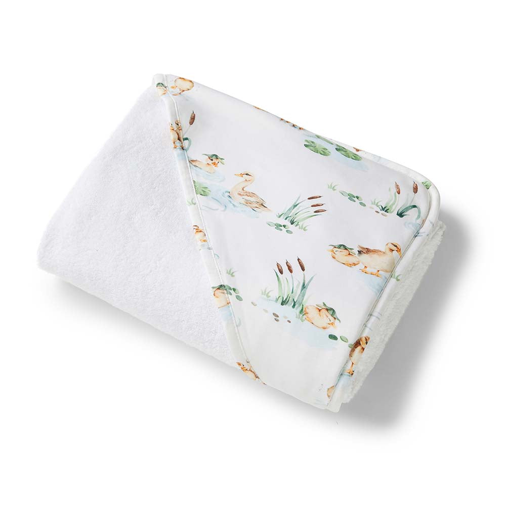 Duck Pond Organic Hooded Baby Towel - View 2
