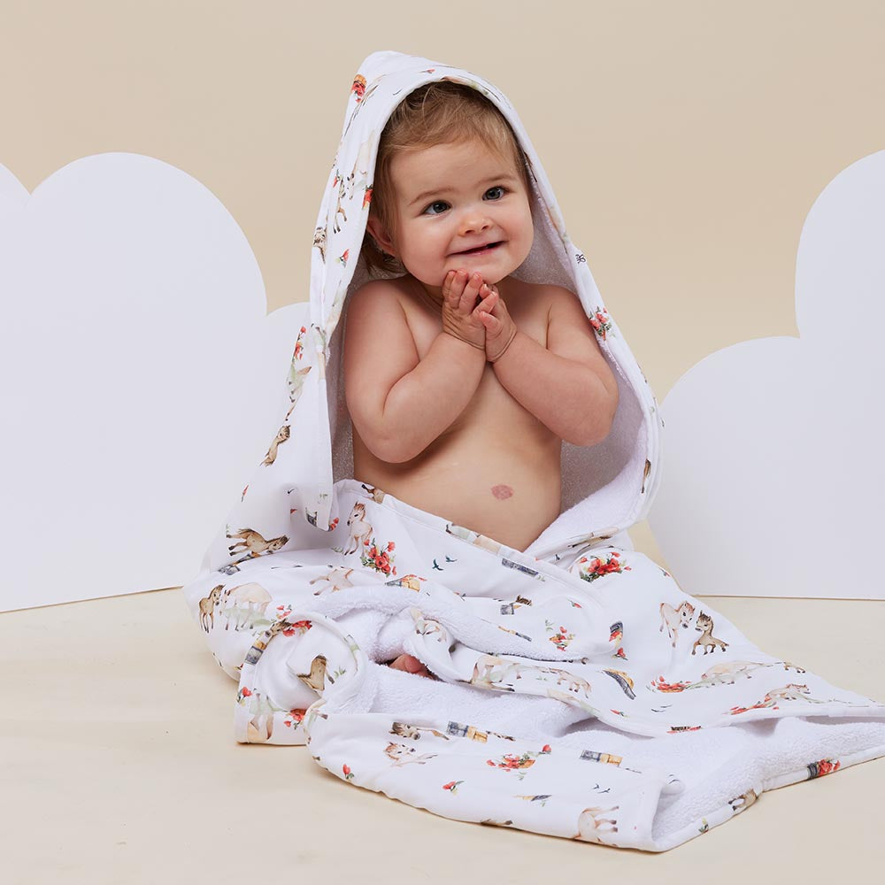 Pony Pals Organic Hooded Baby Towel - View 1