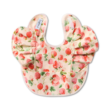 Strawberry Frill Snuggle Bib | Snuggle Hunny