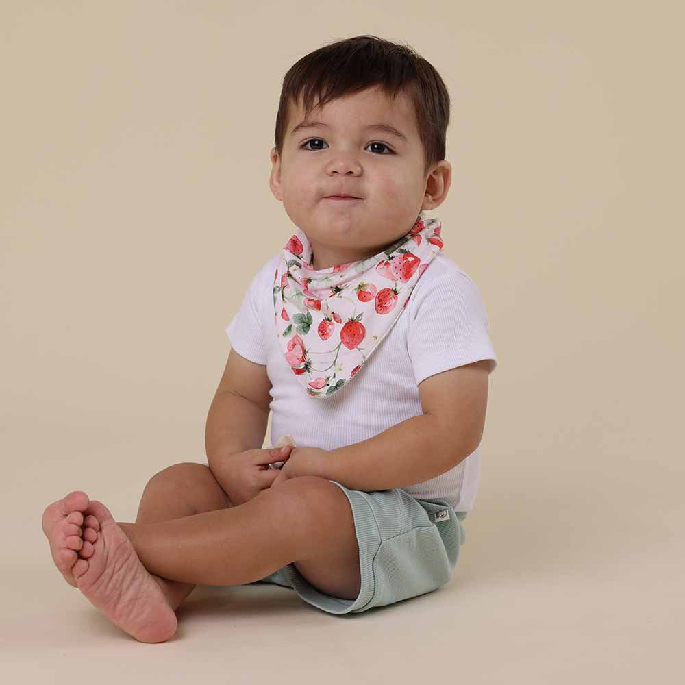 Strawberry Organic Dribble Bib - View 5