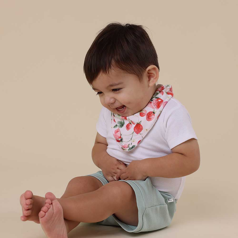 Strawberry Organic Dribble Bib - View 6