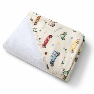 Vintage Cars Organic Hooded Towel | Snuggle Hunny