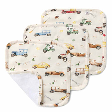 Vintage Cars Organic Wash Cloths | Snuggle Hunny