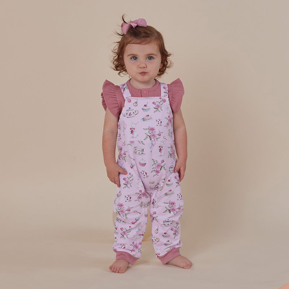 Alice's Tea Party Organic Snuggle Overalls - View 12