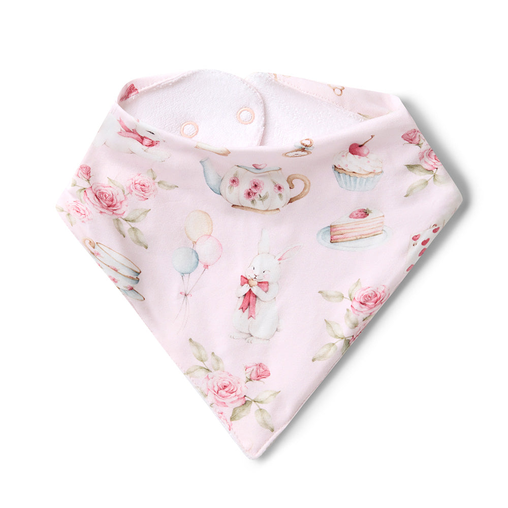 Alice’s Tea Party Organic Dribble Bib - View 2