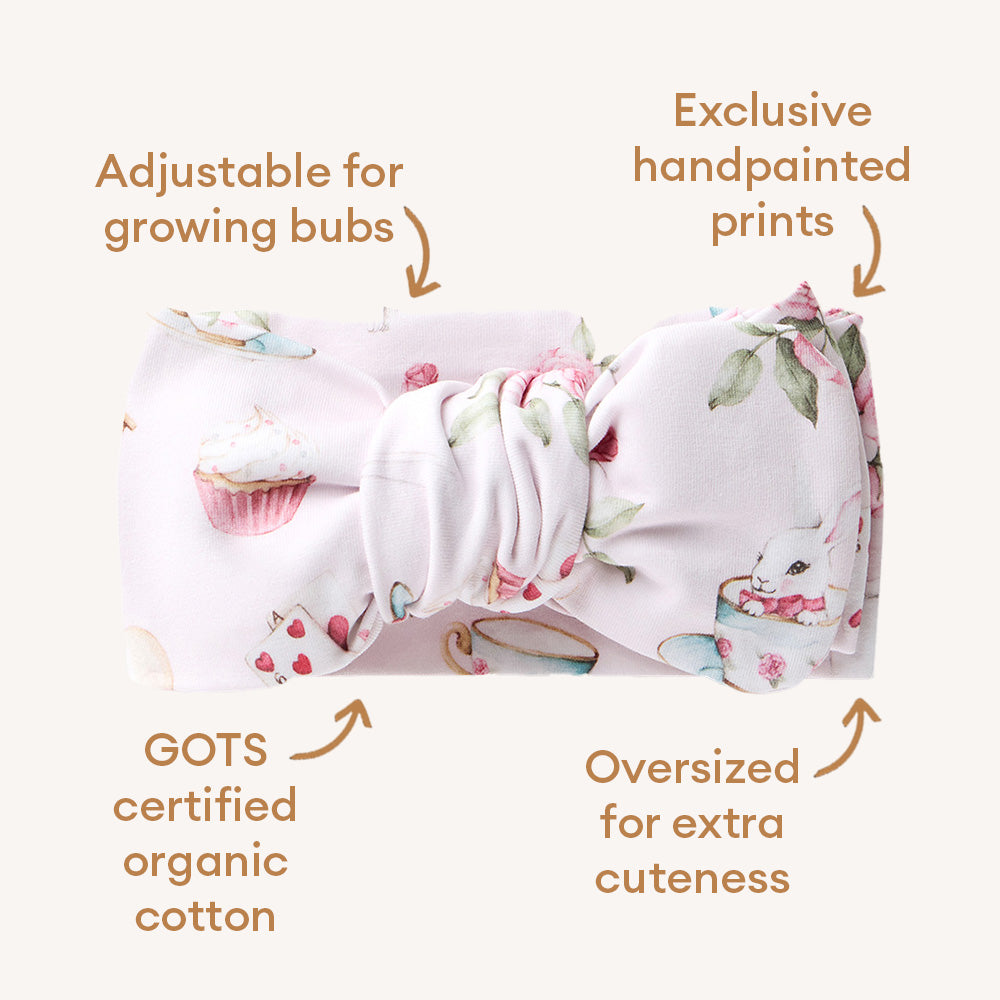 Alice's Tea Party Organic Oversized Bow - View 5