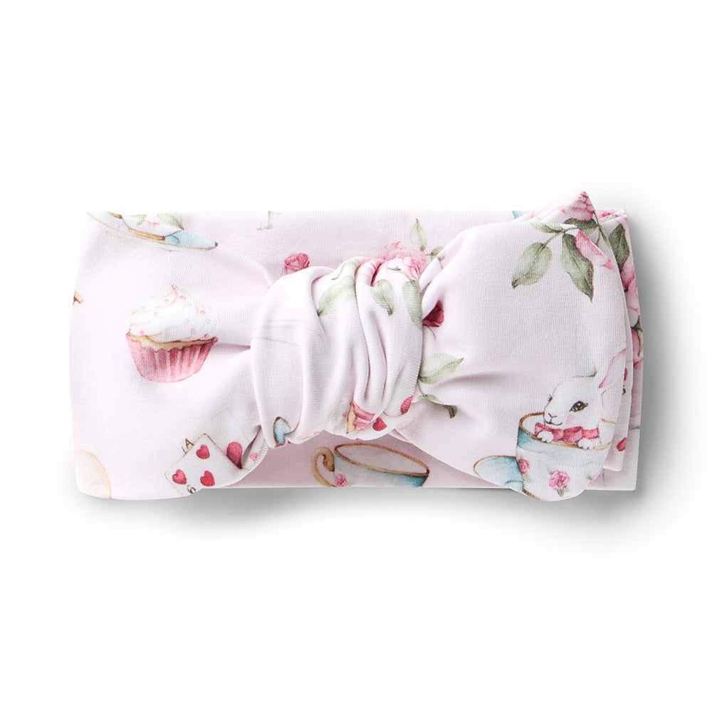 Alice's Tea Party Organic Oversized Bow - View 2