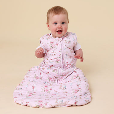 Alice's Tea Party Organic Sleeping Bag 2.5 TOG | Snuggle Hunny