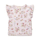 Alice's Tea Party Organic Short Sleeve Top with Frill - Thumbnail 2