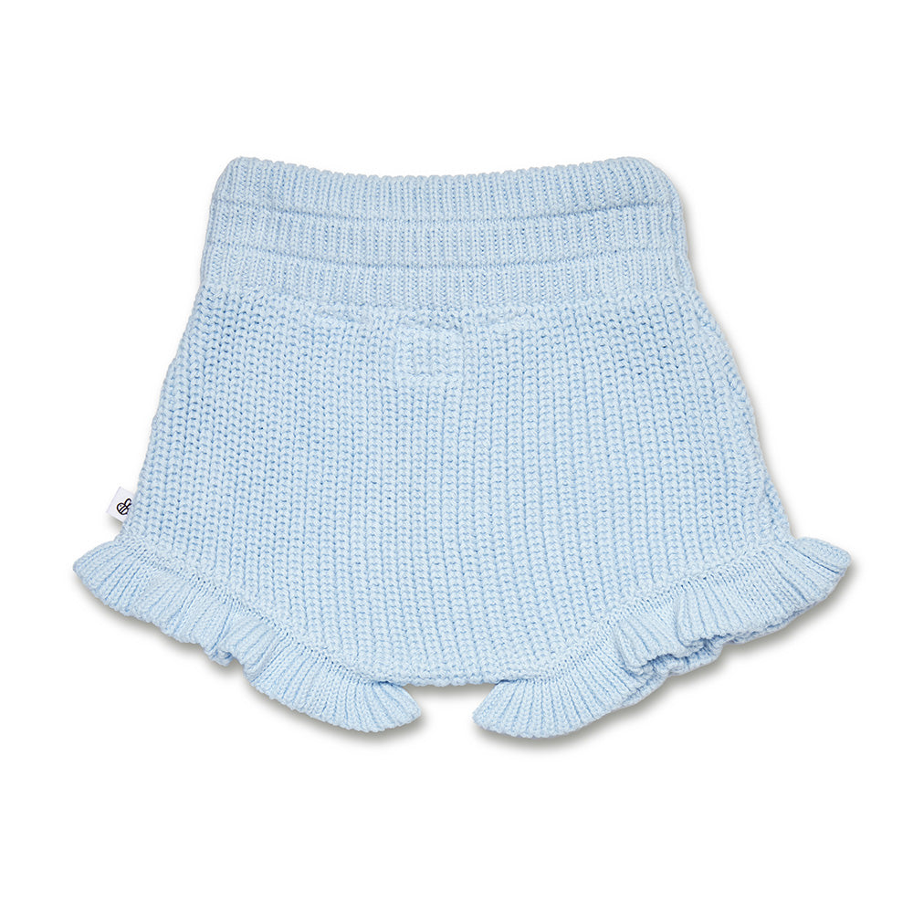 Baby Blue Organic Cotton Knit Bloomers - View 6