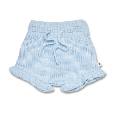 Baby Blue Organic Cotton Knit Bloomers | Snuggle Hunny