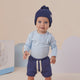 Baby Blue Long Sleeve Organic Bodysuit - Thumbnail 9