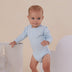 Baby Blue Long Sleeve Organic Bodysuit | Snuggle Hunny