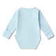 Baby Blue Long Sleeve Organic Bodysuit - Thumbnail 5