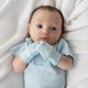 Baby Blue Organic Cotton Rib Mittens - Thumbnail 2