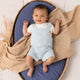 Baby Blue Organic Joey Overall Shorts - Thumbnail 1