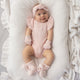Baby Pink Organic Cotton Rib Mittens - Thumbnail 4