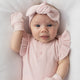 Baby Pink Organic Cotton Rib Mittens - Thumbnail 2