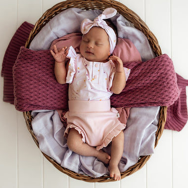 Baby Pink Organic Bloomers | Snuggle Hunny