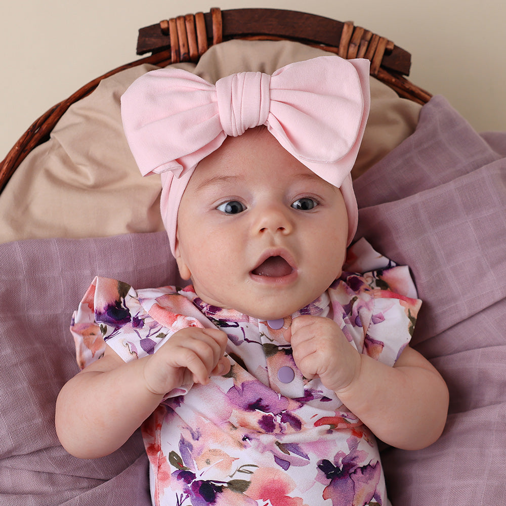 Baby Pink Organic Oversized Bow - View 1