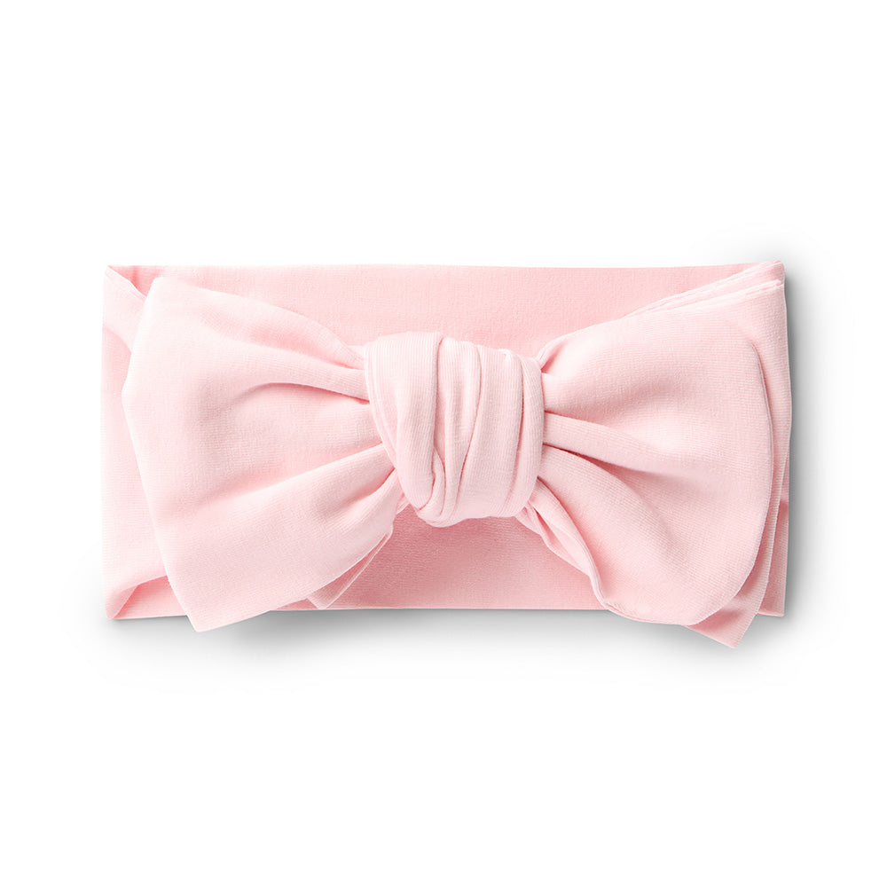 Baby Pink Organic Oversized Bow - View 2
