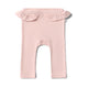 Baby Pink Organic Pants with Frill - Thumbnail 2