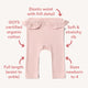 Baby Pink Organic Pants with Frill - Thumbnail 4