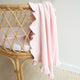 Blush Pink Ruffle Knit Organic Baby Blanket - Thumbnail 3