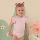 Baby Pink Short Sleeve Organic Bodysuit with Frill - Thumbnail 7