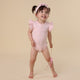 Baby Pink Short Sleeve Organic Bodysuit with Frill - Thumbnail 11
