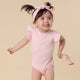 Baby Pink Short Sleeve Organic Bodysuit with Frill - Thumbnail 1