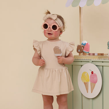 Babyccino Short Sleeve Organic Dress | Snuggle Hunny
