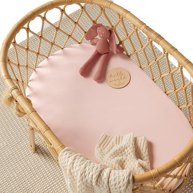 Bassinet Sheet - Baby Pink Organic Bassinet Sheet / Change Pad Cover