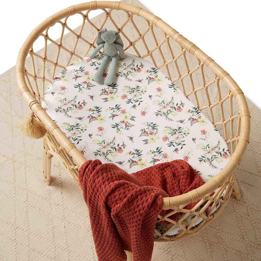 Festive Berry Organic Bassinet Sheet - View 3