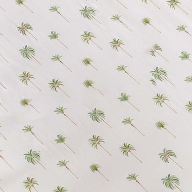 Green Palm Organic Bassinet Sheet / Change Pad Cover-Snuggle Hunny