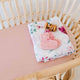 Lullaby Pink Organic Bassinet Sheet / Change Pad Cover-Snuggle Hunny