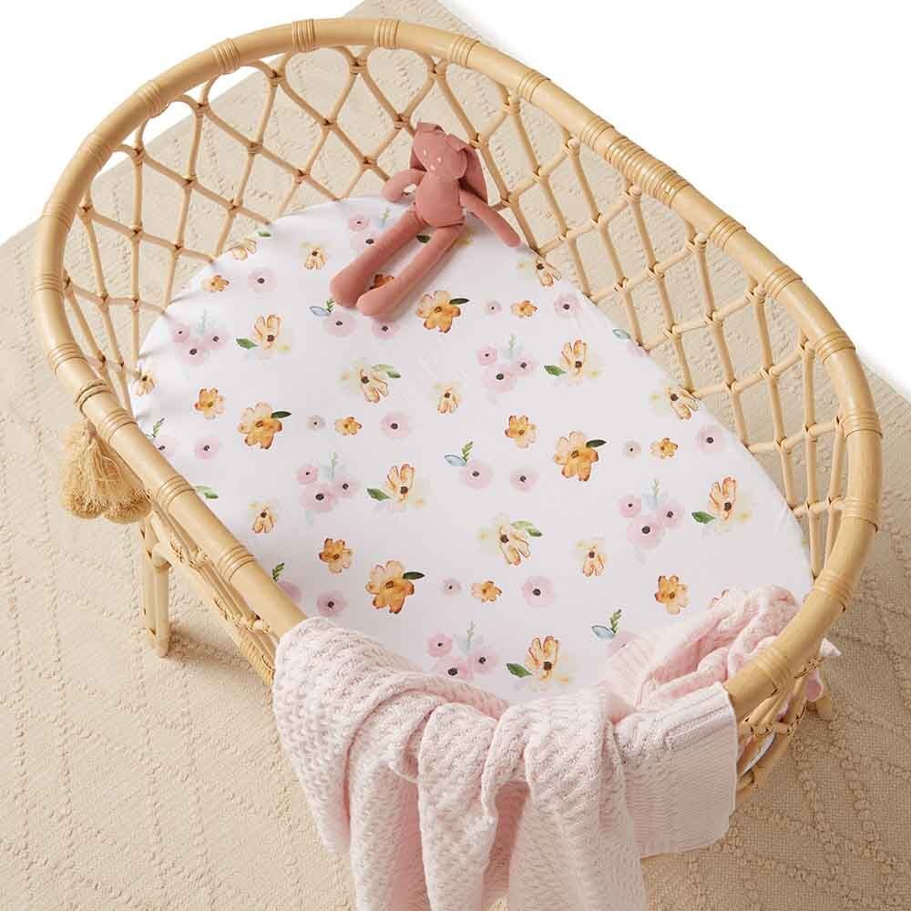 Poppy Organic Bassinet Sheet / Change Pad Cover - View 3