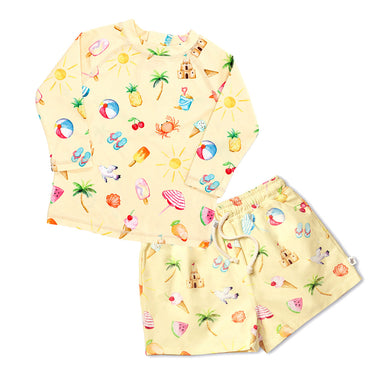 Bundle - Beach Fun Rashie Vest & Board Shorts | Snuggle Hunny