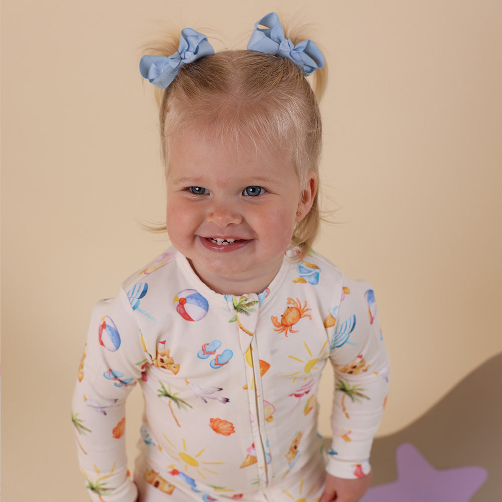 Beach Fun Organic Snugglesuit Convertible Romper - View 7